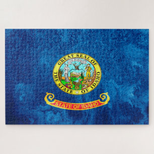 Idaho State Flag Grunge Jigsaw Puzzle