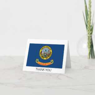Idaho State Flag Letterpress Thank You Card