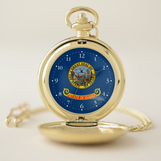 Idaho State Flag Pocket Watch (Inside)