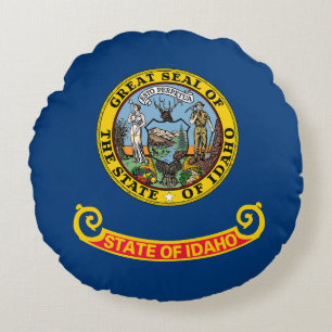 Idaho State Flag Round Pillow