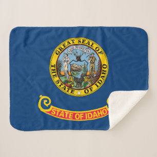 Idaho State Flag Sherpa Blanket