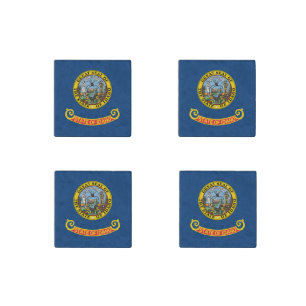 Idaho State Flag Stone Magnet