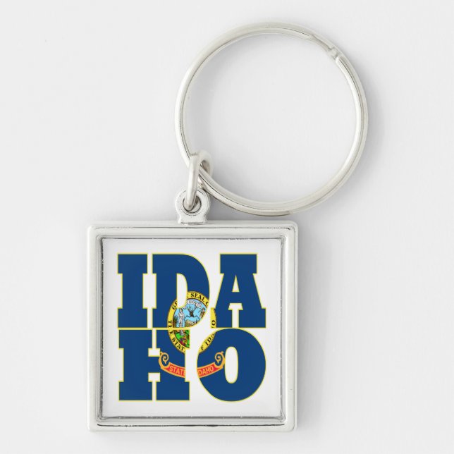 Idaho state flag text keychain (Front)