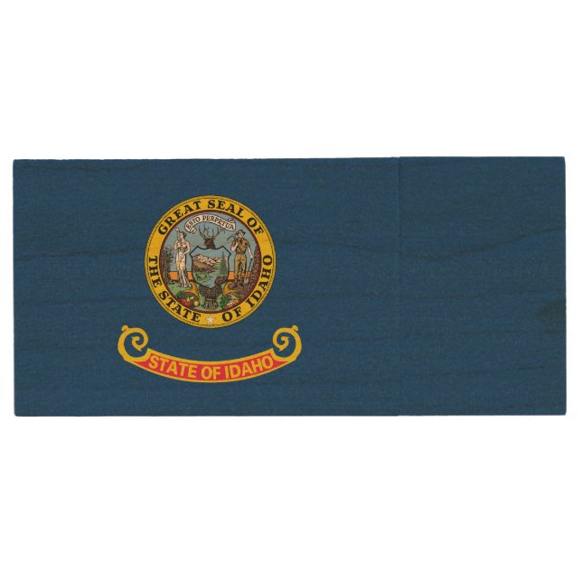 Idaho State Flag Wood Flash Drive (Front)