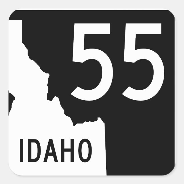 Idaho State Highway 55 Square Sticker (Front)