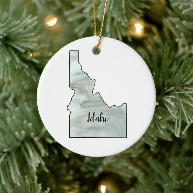 Idaho State Illustration Ceramic Ornament (Tree)