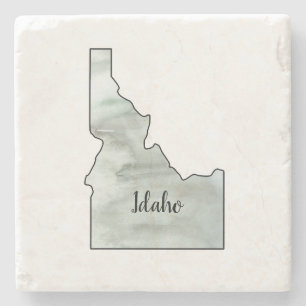 Idaho State Illustration Stone Coaster