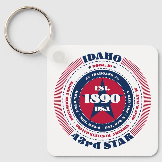 Idaho State Keychain (Front)