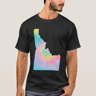 Idaho State Map Tie Dye Cute Retro For Idaho Resid T-Shirt