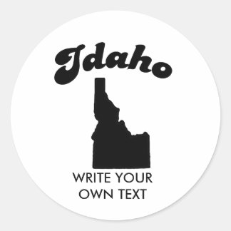 IDAHO STATE MOTTO T-SHIRT CLASSIC ROUND STICKER