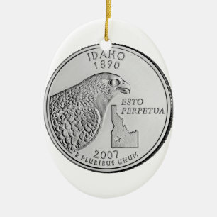 Idaho State Quarter Ceramic Ornament