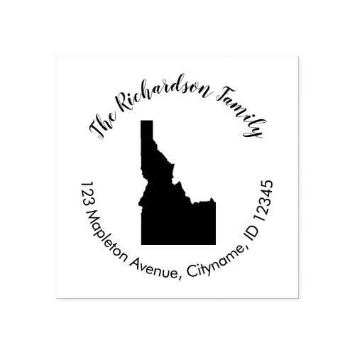 Idaho state return address rubber stamp