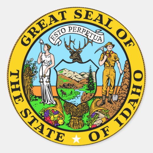 Idaho state seal america republic symbol flag