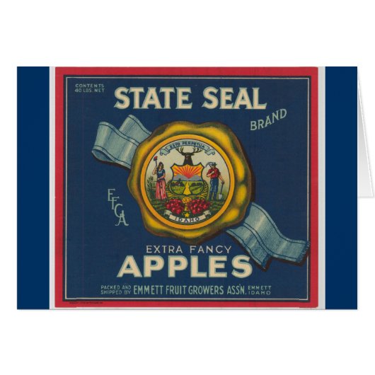 Idaho State Seal Apples (Front Horizontal)