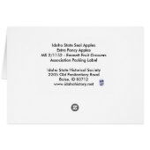Idaho State Seal Apples Cards (Back Horizontal)