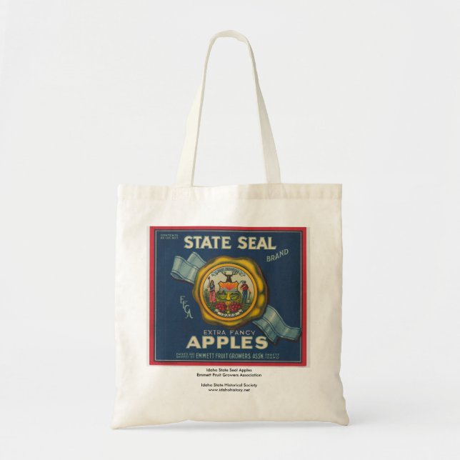 Idaho State Seal Apples Tote Bag (Front)