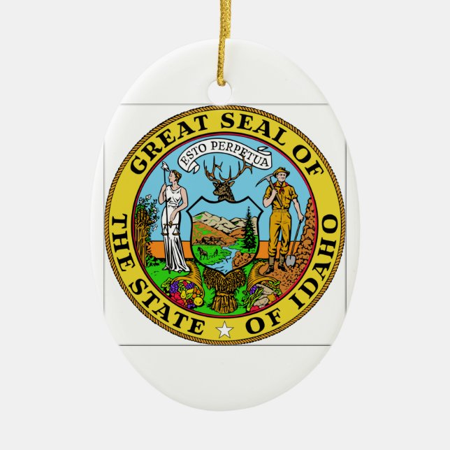 Idaho State Seal Ceramic Ornament (Front)