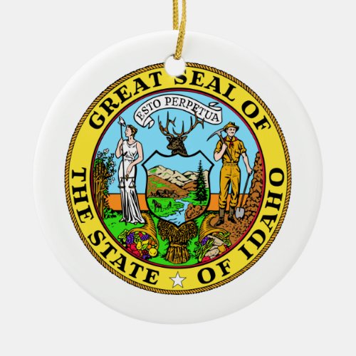 Idaho State Seal Ceramic Ornament