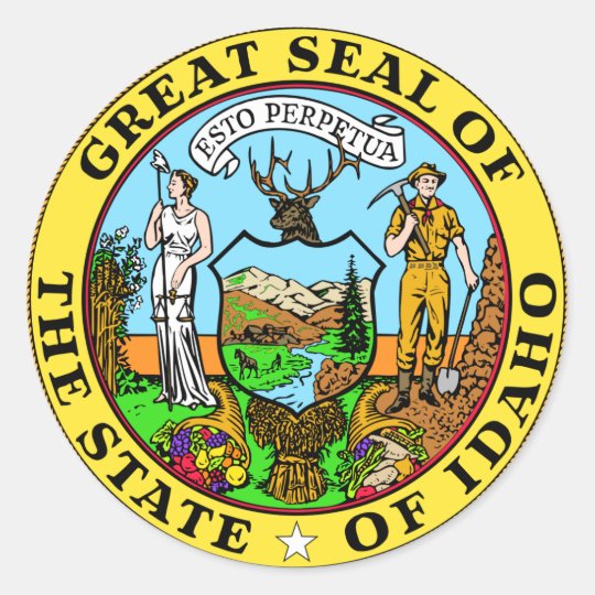 Idaho State Seal Sticker | Zazzle.com