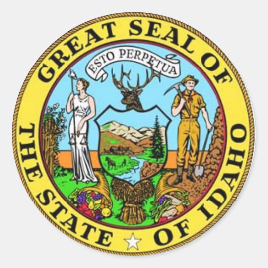 Idaho State Seal Stickers | Zazzle