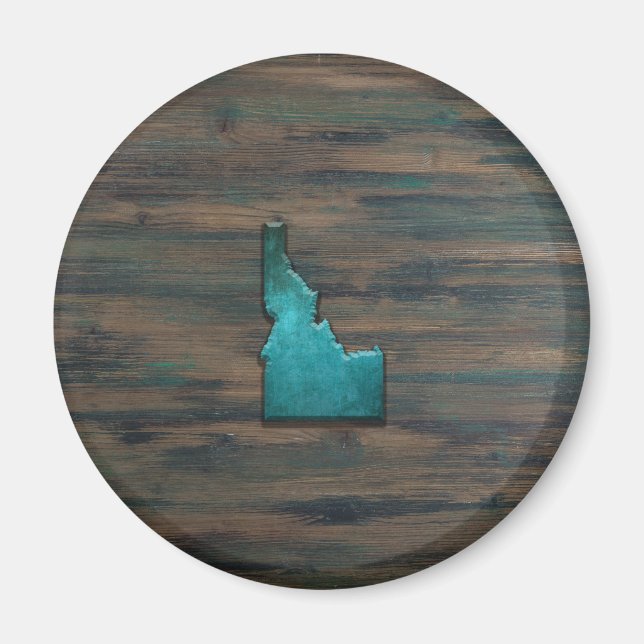 Idaho State Shape Teal Magnet (Front)