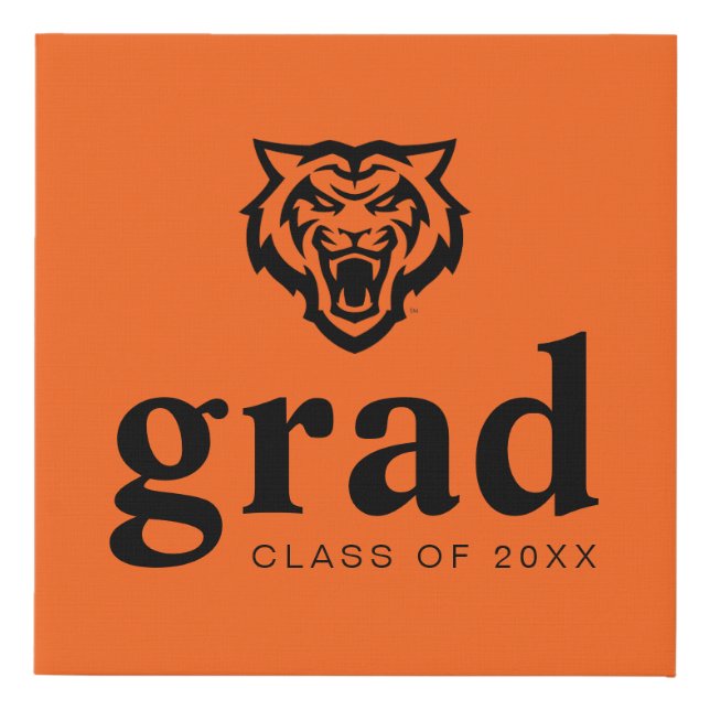 Idaho State University Bengals Spirit Design Faux Canvas Print (Front)