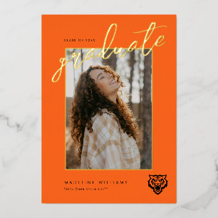 Idaho State University Bengals Spirit Design Foil Invitation