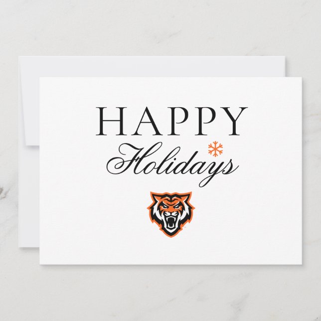 Idaho State University Bengals Spirit Design Holiday Card (Front)