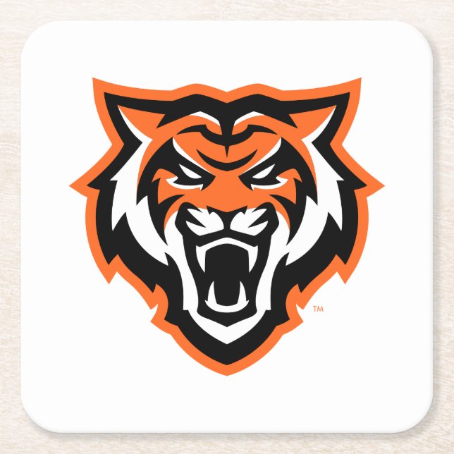 Idaho State University Bengals Spirit Design Square Paper Coaster (Front)