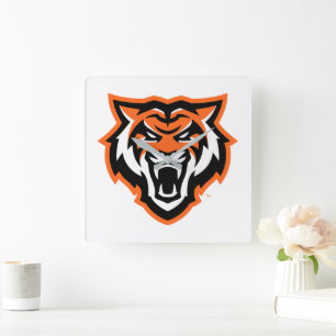 Idaho State University Bengals Spirit Design Square Wall Clock
