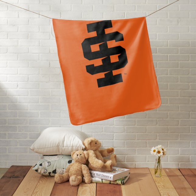 Idaho State University Bold Bengals Logo Baby Blanket (In Situ)