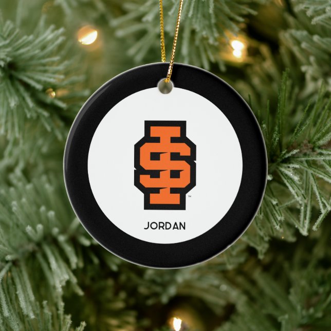 Idaho State University Bold Bengals Logo Ceramic Ornament (Tree)