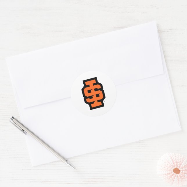 Idaho State University Bold Bengals Logo Classic Round Sticker (Envelope)