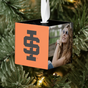 Idaho State University Bold Bengals Logo Cube Ornament