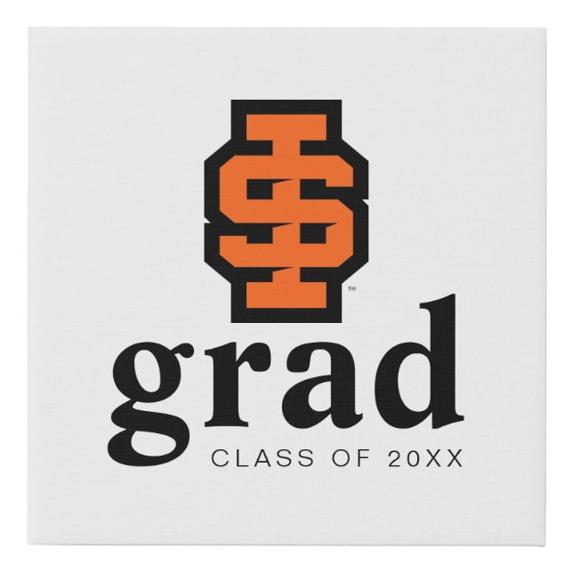 Idaho State University Bold Bengals Logo Faux Canvas Print (Front)