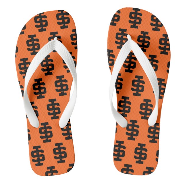 Idaho State University Bold Bengals Logo Flip Flops (Footbed)