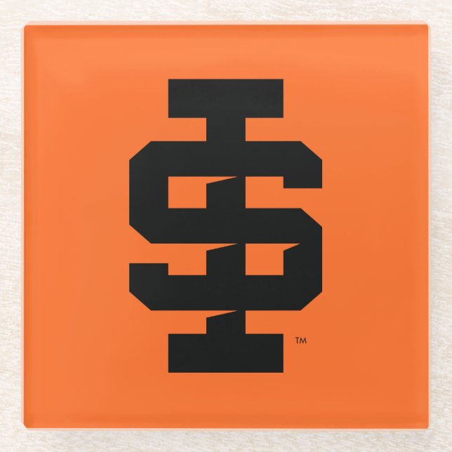 Idaho State University Bold Bengals Logo Glass Coaster (Front)