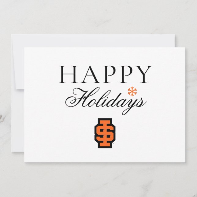 Idaho State University Bold Bengals Logo Holiday Card (Front)