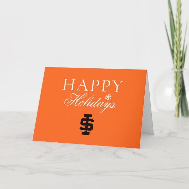 Idaho State University Bold Bengals Logo Holiday Card (Front)