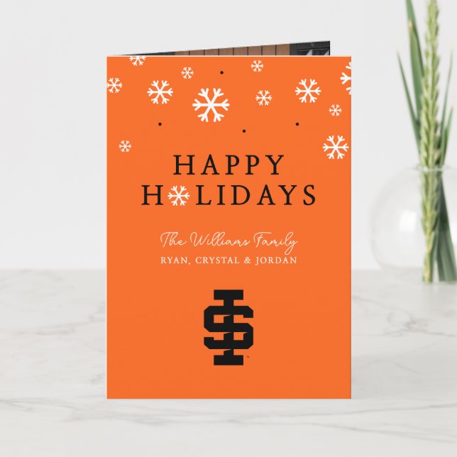 Idaho State University Bold Bengals Logo Holiday Card (Front)