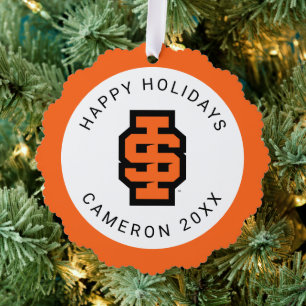 Idaho State University Bold Bengals Logo Ornament Card