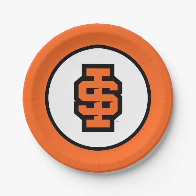 Idaho State University Bold Bengals Logo Paper Plates (Front)