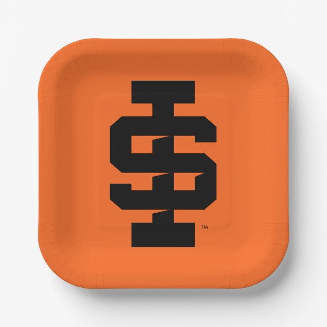 Idaho State University Bold Bengals Logo Paper Plates (Front)