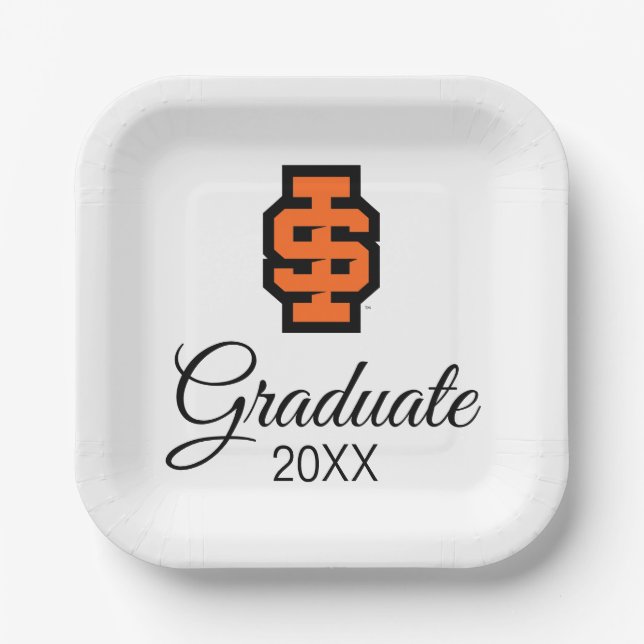 Idaho State University Bold Bengals Logo Paper Plates (Front)