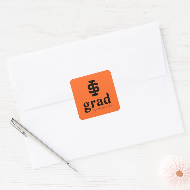 Idaho State University Bold Bengals Logo Square Sticker (Envelope)