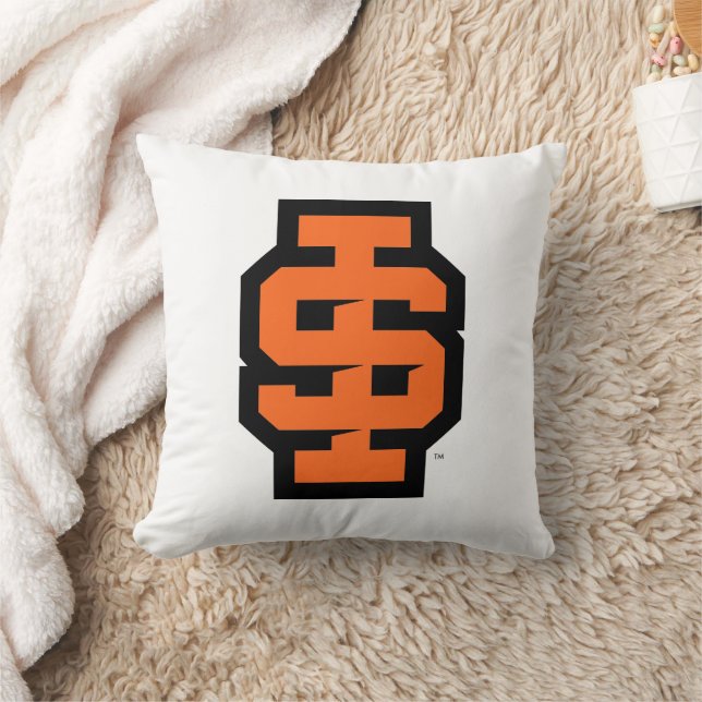 Idaho State University Bold Bengals Logo Throw Pillow (Blanket)