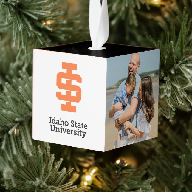 Idaho State University Official Logo Design Cube Ornament (Tree)