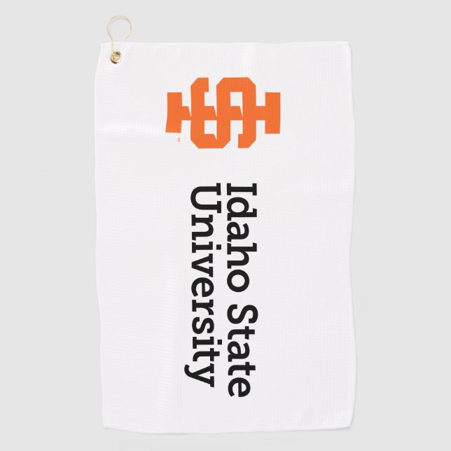Idaho State University Official Logo Design Golf Towel (Front)
