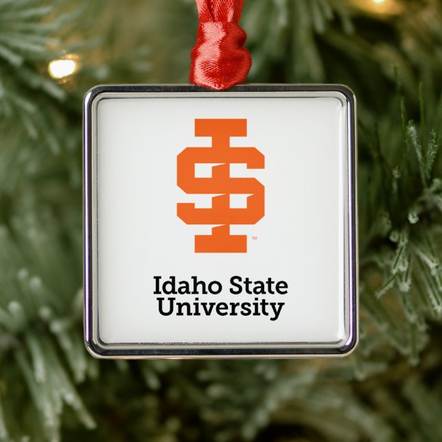 Idaho State University Official Logo Design Metal Ornament (Tree)