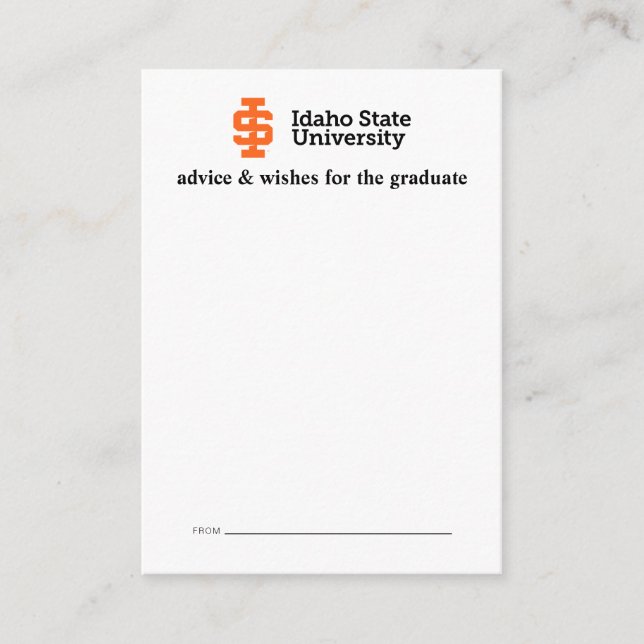 Idaho State University Official Logo Design Note Card (Front)